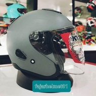 Helm Half Face KYT Kyoto R Solid Paket Ganteng Leopard Original