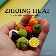 Independent Blind Bag Miniature Realistic Food Play Fruit Durian Peach Grape Lemon Figurines Pretend
