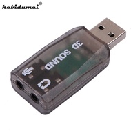 External USB Sound Card Adapter Mic Speaker earphone Interface For Laptop PC