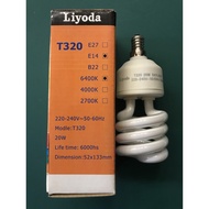 **CLEARANCE STOCK** LIYODA ( T320 ) 20Watt E14 Base Spiral Light Bulb Energy Saving Super Bright Ext