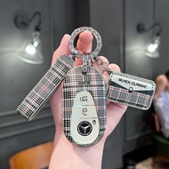 Mercedes-benz Classic Plaid Key Cover Suitable for C260L E300L GLC300L A200L GLB220 A Class C Class 