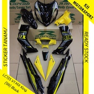 LC135 V1 MX KING (99) BLACK RAPIDO COVERSET STICKER TANAM/AIRBRUSH