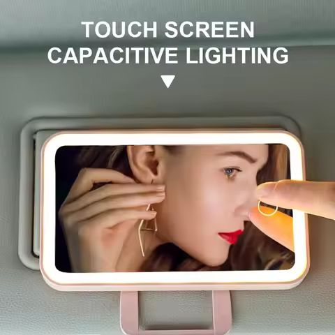 Led Makeup Mirror on Car Sun Visor Rechargeable Vanity Mirror Adjustable Brightness Vanity Mirror 36