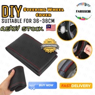 Universal Steering Wheel Cover 36-38cm Steering Wheel Cover Diy Leather Steering Wheel Diy Steering 
