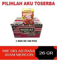 Mie Gelas Migelas Rasa AYAM MERCON - ( HARGA 1 DUS  )