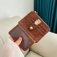 Retro Texture Zipper Wallet Multi-Card Slot Card Slot Short Style Bag Card Holder Change Mini Card H