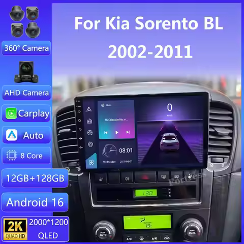 Android 16 For Kia Sorento BL 2002 2003 2004 2005 2006 2007 2008-2011 Car Radio Multimedia Video Pla