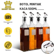 7.7 Bright Crown Glass Bottle Oil Vinegar Soy Sauce Multifunctional Oil Vinegar Bottle 500ML Kitchen