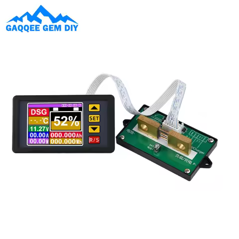 DC7~200V Lithium Battery Monitoring Instrument LED Display Voltage Current Power Capacity Tester wit