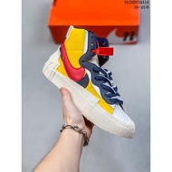 NK Blazer color matching double hook pioneer high-top casual shoes trendy breathable all-match Sports Board shoes for men