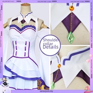 [Cons] Anime Cartoon Characters Emilia White Long Straight Wig Cosplay Party Ctr