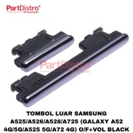 TOMBOL OUTER BUTTON SAMSUNG A525/A526/A528/A725 (GALAXY A52 4G/5G/A525 5G/A72 4G) O/F+VOL BLACK