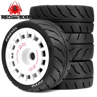 4pcs 68mm Tires Wheels 12mm Hex Rally Off-Road Tyres  for 1/10 MST Tensile Tire XV02 Tamiya TT01 Hpi