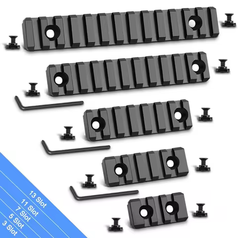 Tactical 5/7/9/11/13 Slot 21mm M-lok Picatinny Rail for Mlok Handguard Rifle Airsoft Scope Mount Bas