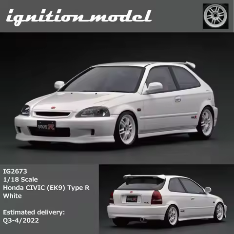 IG 1:18 Scale Honda Civic EK9 Type R Resin Car Model