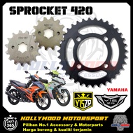 SPROCKET YAMAHA Y15ZR Y16ZR FRONT 420-14T & 15T REAR 420-33T 34T 35T 36T 37T 38T 39T SPOKET DEPAN BE
