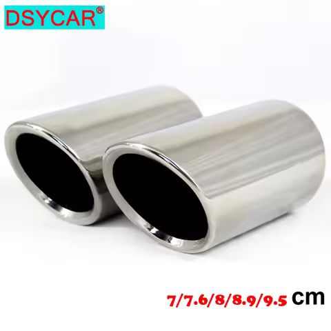 2Pcs/Set 7.6cm/2.99in Stainless Steel Car Exhaust Muffler Tip Pipes Covers for Audi A1 A3 A4 TT 2009