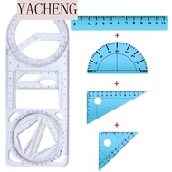 YACHENG Drawing Ruler, Activity Angle Ruler Straight Geometry Ruler, Architecture Plastic Multifunct
