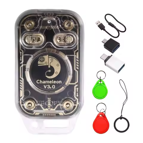 A25P Chameleon V3.0 RFID Smart Chip Reader Emulator+ 2XUID Keychain 125K/13.56M ID IC Smart Card Tag