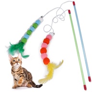Cat Teasing Stick Cat Toys Fairy Stick Fur Ball Teasing Stick Cat Feather Bell Teasing Cat Toys Pet 