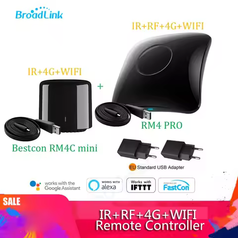 Broadlink RM4 pro/Bestcon RM4C mini Universele IR RF Afstandsbediening Compatibel Alexa Google assis