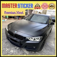 Car Vehicle 30x152CM Super Matte Black Wrap Film Car Sticker ⚡READYSTOCK⚡