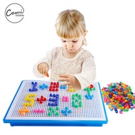 296pcs Mosaic Picture Puzzle Toy Kids Composite Intellectual Educational Mushroom Nail Kit Flashboar