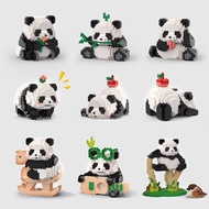 [Taiwan Shipment] Panda Building Blocks Mini Diamond Building Blocks Flower Panda Building Blocks Mi
