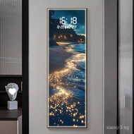 Stars and Sea Entrance Decorative Painting Clock Wall Clock Ocean Waves Living Room Dining Room Perp