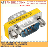RS232 Male to Male 9 Pin Changer Converter Connector High Density Male-Male RS232MM