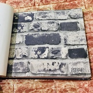 BLACK BRICK PATTERN CAFE WALLPAPER