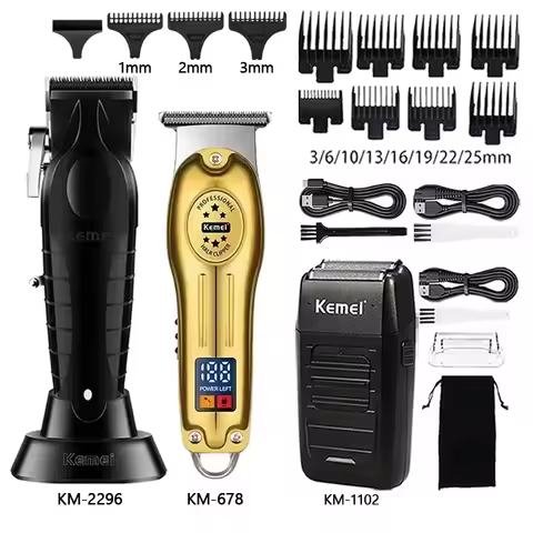 Kemei Hair Clipper Km-2296 Km-678 Km-1102 Barber Blading Hair Cutting Machine Clipper Grooming Cordl