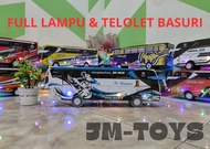 MINIATUR BUS TELOLET BASURI STJ DRAKA FULL LAMPU