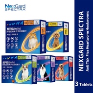 Nexgard Spectra Chewable Tablets for Dogs 3 Tablets Flea & Tick Treatment All Sizes