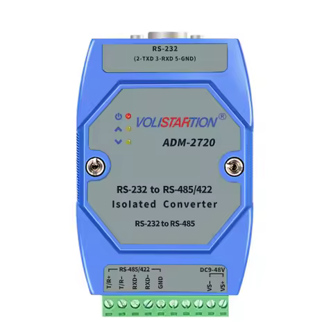 ADM-2720 Isolated Active RS232 to RS485 RS422 Converter 232 to 485 Industrial Grade Lightning Protec