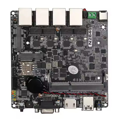 120x120mm Mini ITX X86 PC Motherboard intel Celeron N2830 CPU 4x 2.5G Ethernet HDMI VGA 2xUSB Mini