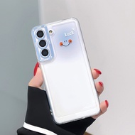 เคสโทรศัพท์แบบนิ่มใสครอบเต็มสำหรับ Samsung S24 S25 S20 Note20 Ultra S21 FE S22 ป้องกันการตกหล่น ลายห