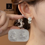 (925 silver chain) E372 transparent c-cup women's earrings