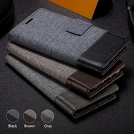 Casing for Sony Xperia 1 II 10 III 5 IV V XZ3 XZ2 Premium  Flip Cover Canvas Leather Case Wallet With Card Holder Slots Pocket Soft TPU Bumper Shell Stand Mobile Phone Covers Cases