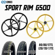 SPORT RIM G500 ENKEI CUSTOM HUB 5 BATANG Y15 /Y16 1.4/1.4X17 / TAYAR OTAMO SPIDER / ROSSO SPORT 90/8