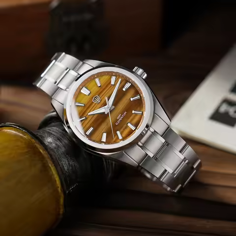 Watchdives WD0003D Man Watch Luxury Tiger Eye Stone Dial VH31 Quartz Watches Sapphire Stainless Stee