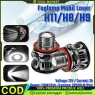 2 Pcs Led Lights H11 H8 H16 H9 9006 Hb4 Foglamp Car Laser Mini Projector White Yellow Pair of Conten