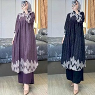 Citra Pakis Fashion - one set Long Azalea tunic // contemporary women's suit // latest model women's
