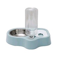 Paws And Tails Pet Feeder Dispenser 2-in-1 Food Container equipped with drinking place - biru