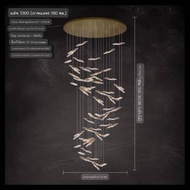 CT200A199 SOTMIA chandelier duplex floor โคมระย้า โคมโถงบรรได แชนเดอเรีย Lamp ไฟยาว