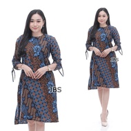 Baju Batik Wanita Tunik Batik Pekalongan Murah Lengan Tiga Perempat Motif Terbaru Adem New Modern Ba