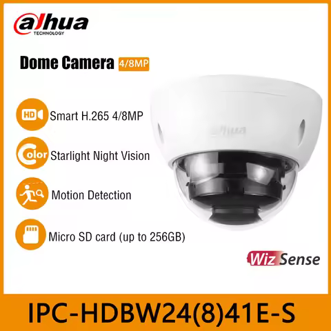 Dahua IPC-HDBW2441E-S 4MP IPC-HDBW2841E-S 4K 8MP IR30M Dome WizSense Network Surveillance Security I