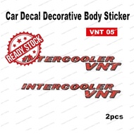 2pcs (VNT05) Car Decal Decorative Car Graphic Waterproof Body Sticker Intercooler VNT