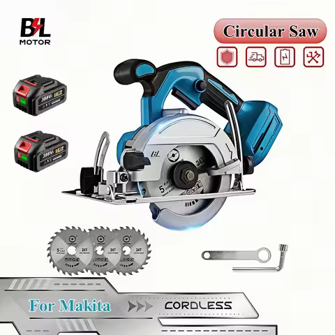 5-inch Brushless Circular Saw 125mm Cordless Electric Saw 0° to 45° Adjustable Wood Cuttiing Machine