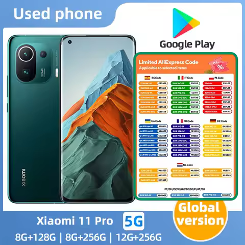 Xiaomi 11pro 5G Android 6.81 inch Qualcomm Snapdragon 888 RAM 12GB ROM 256GB used phone